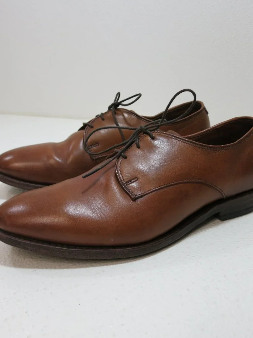 Allen Edmonds Kenilworth Oil Tanned Full Cut Leather Dress Oxfords Shoes Men 7 D